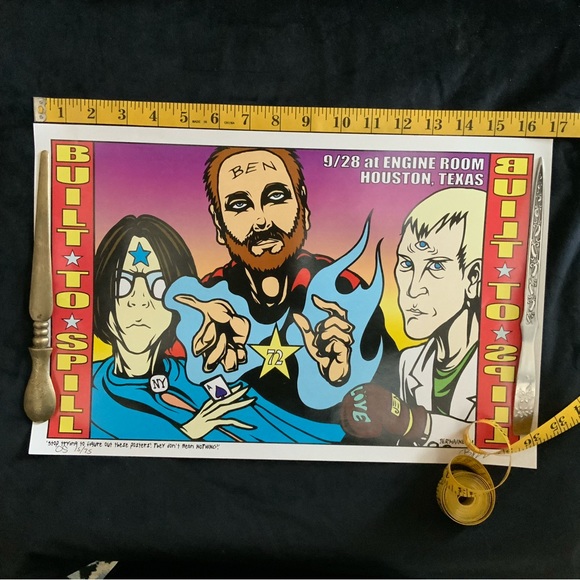 2001 BUILT TO SPILL Concert Poster JERMAINE ROGERS 2001 Offset Collection - Picture 4 of 7